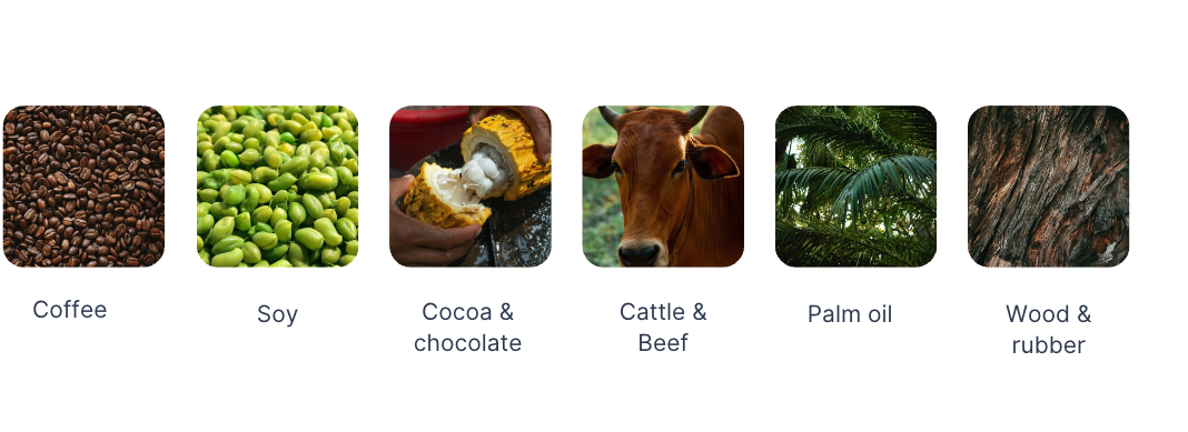 Commodities affected by the EUDR